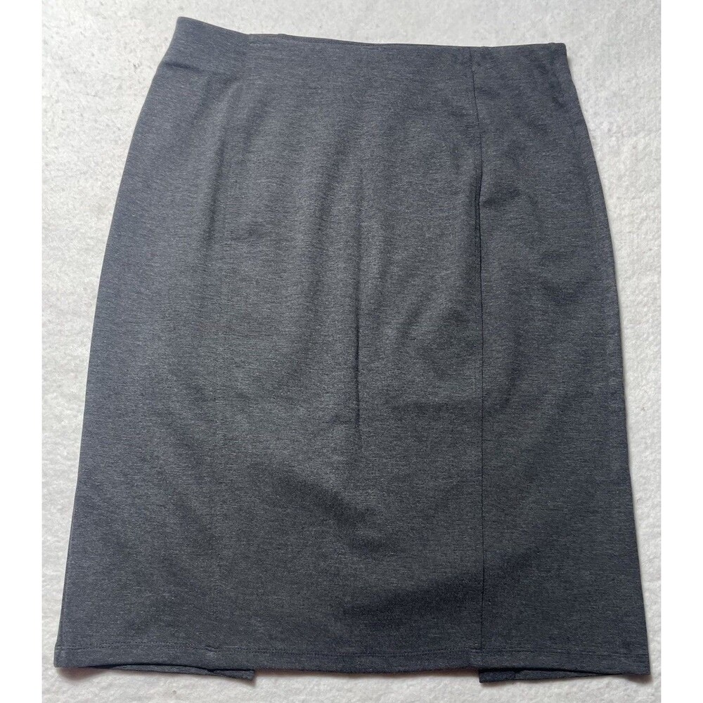 Cato Skirt Gray Stretch Knit Pencil Career Work Office Capsule Women’s M